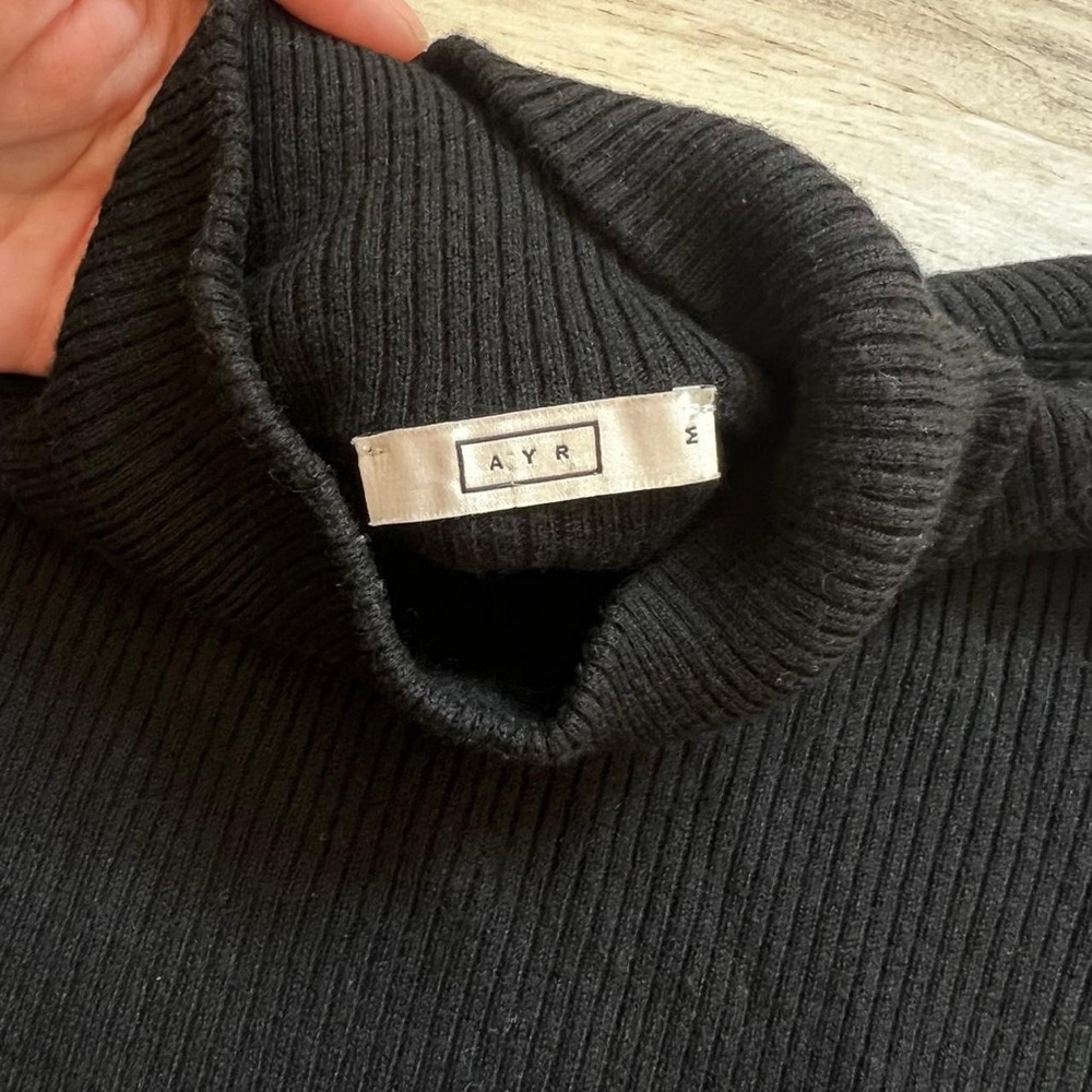 AYR Charcoal Ribbed Turtleneck - Picture 2 of 6